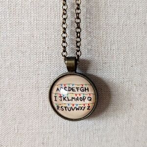 Stranger Things Alphabet Necklace